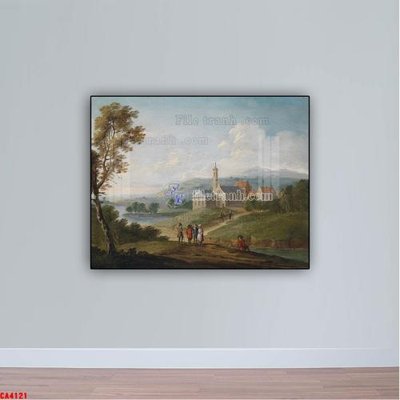 File PSD Tranh sơn dầu phong cảnh châu âu CA4121 (chất lượng in ấn)
