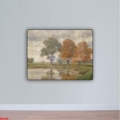 File in ấn Tranh sơn dầu phong cảnh châu âu CA4132 (bản gốc) chất lượng cao