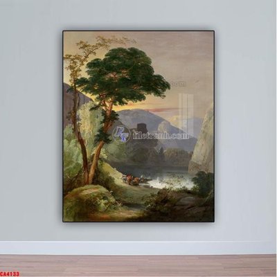 File in trần Tranh sơn dầu phong cảnh châu âu CA4133 (bản gốc) trời sao