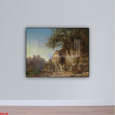 File in trần Tranh sơn dầu phong cảnh châu âu CA4146 (file gốc) phong thủy