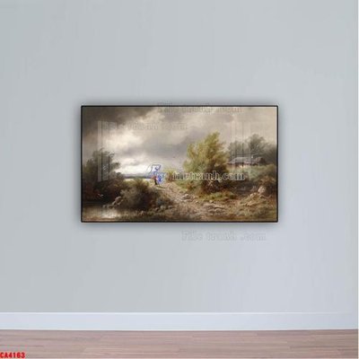 Tải file gốc Tranh sơn dầu phong cảnh châu âu CA4163 (in khổ lớn) không mờ