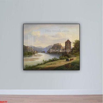 File PSD Tranh sơn dầu phong cảnh châu âu CA4177 (gốc) cho designer