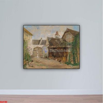 Ảnh gốc file in lụa Tranh sơn dầu phong cảnh châu âu CA4183 chi tiết