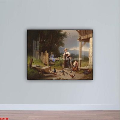 File gốc in ấn Tranh sơn dầu phong cảnh châu âu CA4185 chất lượng vượt trội