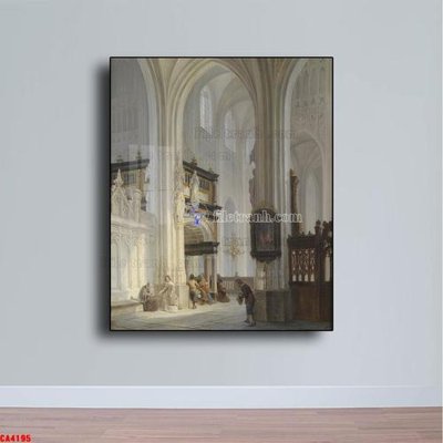 Hình ảnh file gốc in lụa Tranh sơn dầu phong cảnh châu âu CA4195