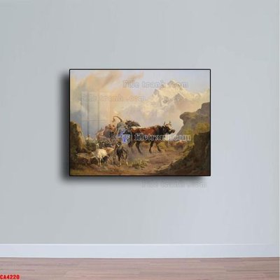 File ảnh Tranh sơn dầu phong cảnh châu âu CA4220 (gốc) in standee