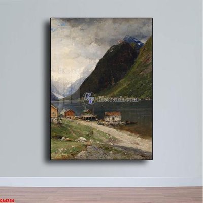 File tranh gốc Tranh sơn dầu phong cảnh châu âu CA4234 chủ đề hiện đại