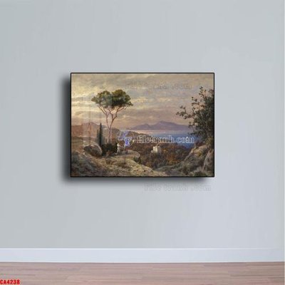 Tải file Tranh sơn dầu phong cảnh châu âu CA4238 (gốc) chủ đề phong thủy