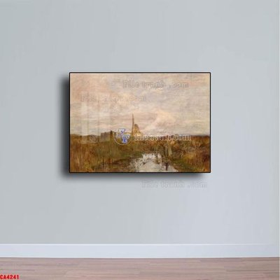 Tải file Tranh sơn dầu phong cảnh châu âu CA4241 (gốc) chủ đề hoa sen