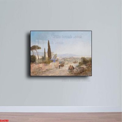 File in ấn Tranh sơn dầu phong cảnh châu âu CA4292 chuyên nghiệp