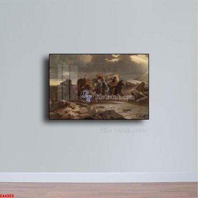 Hình ảnh file gốc in lụa Tranh sơn dầu phong cảnh châu âu CA4323