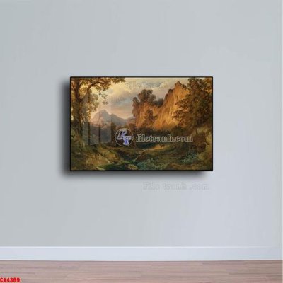 File tranh Tranh sơn dầu phong cảnh châu âu CA4369 (gốc) in trên kính