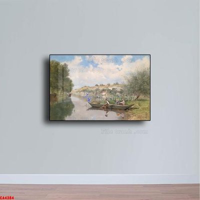 File gốc Tranh sơn dầu phong cảnh châu âu CA4384 (trang trí) phòng ngủ