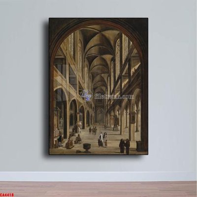 File gốc Tranh sơn dầu phong cảnh châu âu CA4418 (in 3D) cho trang trí