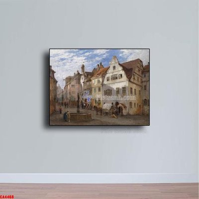 File tranh Tranh sơn dầu phong cảnh châu âu CA4468 (bản gốc) in lụa 3D