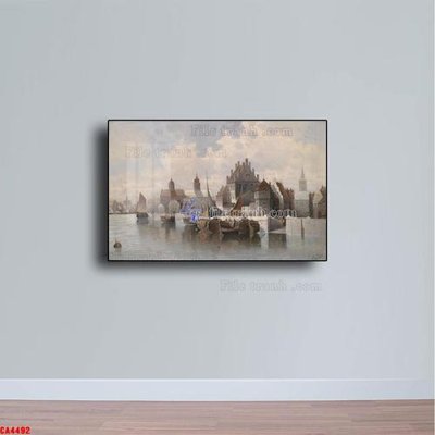 Tải về hình ảnh gốc Tranh sơn dầu phong cảnh châu âu CA4492 sắc nét