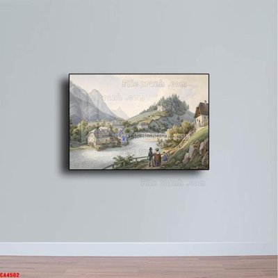 File tranh Tranh sơn dầu phong cảnh châu âu CA4502 (bản gốc) in lụa 5D