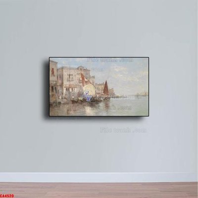 File gốc Tranh sơn dầu phong cảnh châu âu CA4520 (cho in 3D) độc đáo