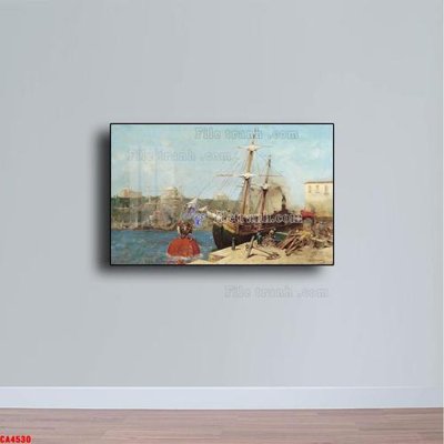 File in mica Tranh sơn dầu phong cảnh châu âu CA4530 (bản gốc) sắc sảo