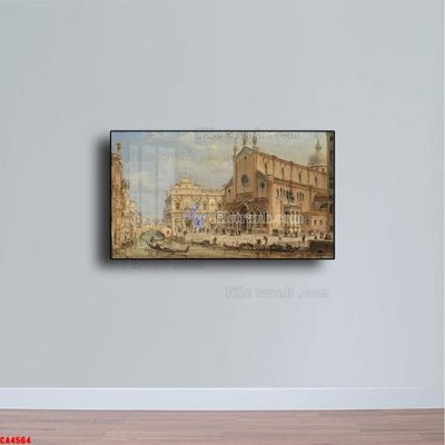 File tranh Tranh sơn dầu phong cảnh châu âu CA4564 (gốc) chủ đề thành phố