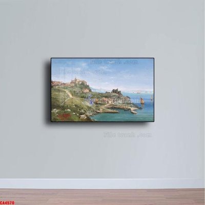 File in ấn Tranh sơn dầu phong cảnh châu âu CA4570 (bản gốc) chất lượng cao
