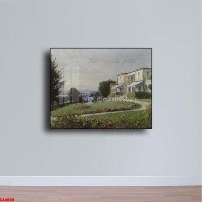 File gốc Tranh sơn dầu phong cảnh châu âu CA4600 (in lụa) chi tiết cao