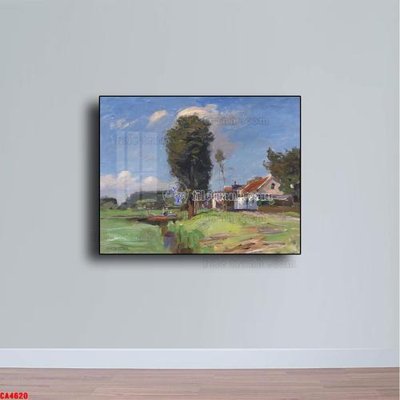 File gốc Tranh sơn dầu phong cảnh châu âu CA4620 (in tráng gương) nghệ thuật
