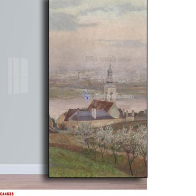File tranh Tranh sơn dầu phong cảnh châu âu CA4638 (ảnh gốc) in trần nhà