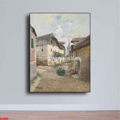 Mua file tranh gốc Tranh sơn dầu phong cảnh châu âu CA4665 tại Filetranh.com