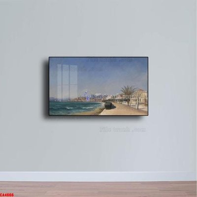 Hình ảnh file gốc in trần nhà Tranh sơn dầu phong cảnh châu âu CA4666