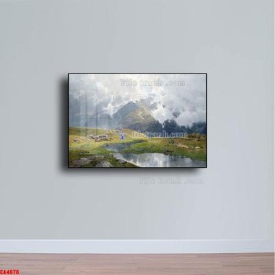 File in trần Tranh sơn dầu phong cảnh châu âu CA4676 (bản gốc) phong cảnh