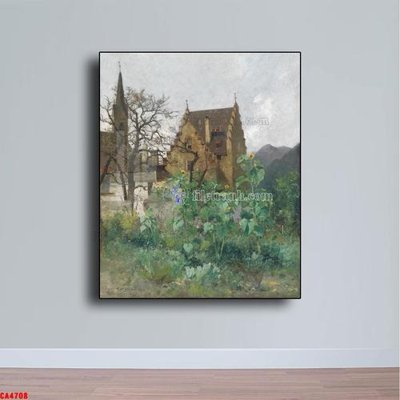 File tranh gốc Tranh sơn dầu phong cảnh châu âu CA4708 chủ đề hiện đại