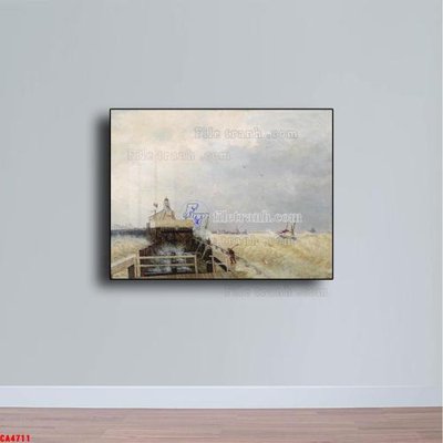 File gốc Tranh sơn dầu phong cảnh châu âu CA4711 (in tráng gương) sang trọng