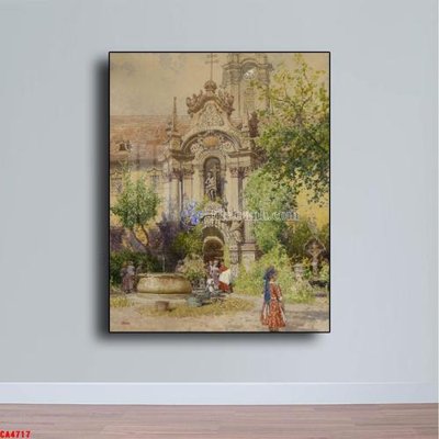 File tranh Tranh sơn dầu phong cảnh châu âu CA4717 (file gốc) chuẩn màu in