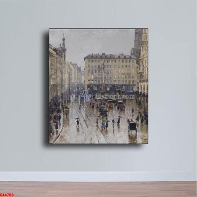 Tải file gốc in lụa Tranh sơn dầu phong cảnh châu âu CA4753 siêu nét