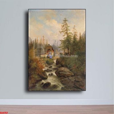 File gốc in ấn Tranh sơn dầu phong cảnh châu âu CA4757 độ phân giải cao