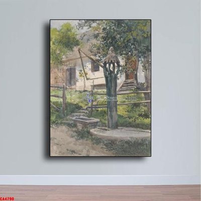Tải file Tranh sơn dầu phong cảnh châu âu CA4790 (gốc) chủ đề phong thủy