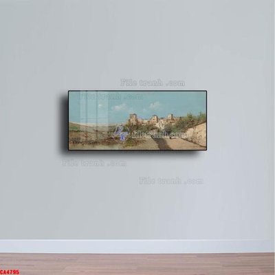 File gốc Tranh sơn dầu phong cảnh châu âu CA4795 (in tráng gương) ốp tường