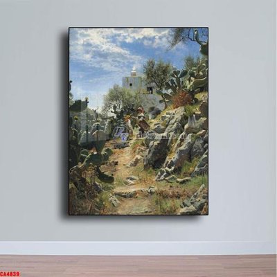 File ảnh Tranh sơn dầu phong cảnh châu âu CA4839 (gốc) in biển hiệu