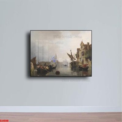 Tải về file gốc Tranh sơn dầu phong cảnh châu âu CA4846 (chuẩn in ấn)