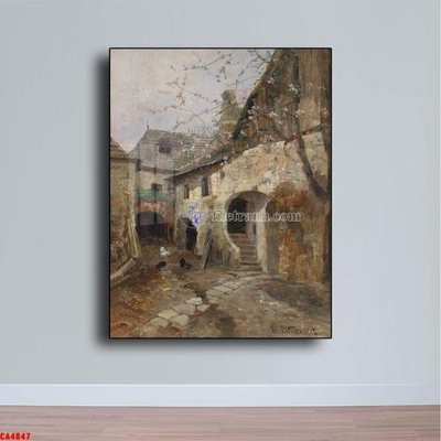 Download file Tranh sơn dầu phong cảnh châu âu CA4847 (chuẩn in) Tranh sơn dầu phong cảnh châu âu CA4847