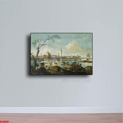 File tranh Tranh sơn dầu phong cảnh châu âu CA4849 (file gốc) chủ đề phong thủy