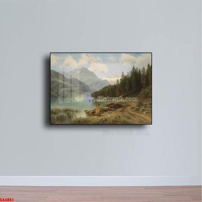 File in lụa Tranh sơn dầu phong cảnh châu âu CA4851 (tân cổ điển) Tranh sơn dầu phong cảnh châu âu CA4851