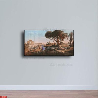 Download file Tranh sơn dầu phong cảnh châu âu CA4856 (gốc) in mica bàn thờ