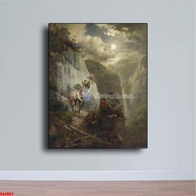 File tranh Tranh sơn dầu phong cảnh châu âu CA4857 (gốc) chủ đề thiên nhiên