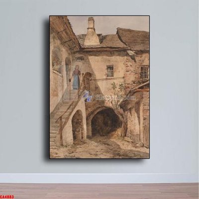 File tranh quảng cáo Tranh sơn dầu phong cảnh châu âu CA4883 (download file gốc)