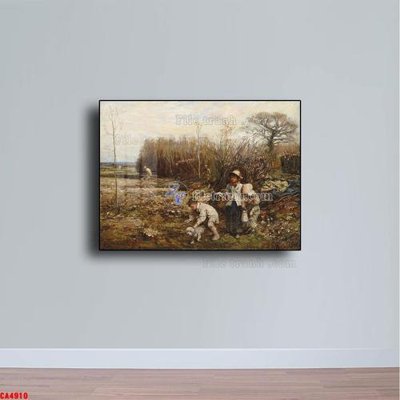 File in lụa Tranh sơn dầu phong cảnh châu âu CA4910 (hoa văn) Tranh sơn dầu phong cảnh châu âu CA4910