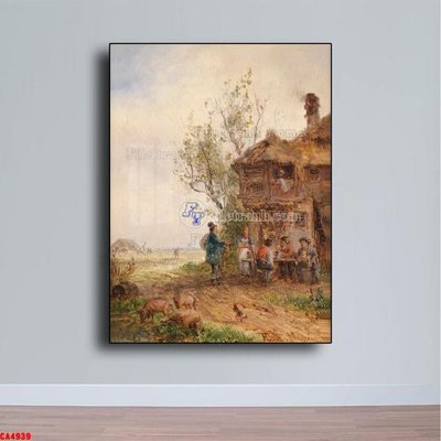 File gốc Tranh sơn dầu phong cảnh châu âu CA4939 (trang trí) phòng làm việc