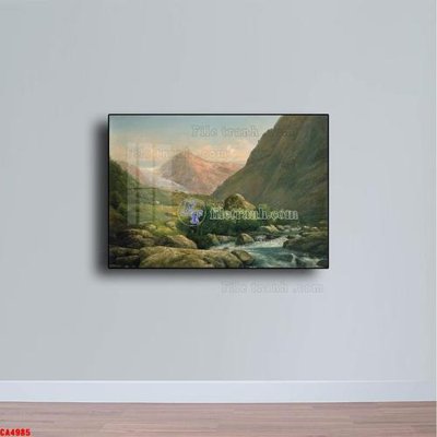 Tải file gốc Tranh sơn dầu phong cảnh châu âu CA4985 dùng cho in ấn
