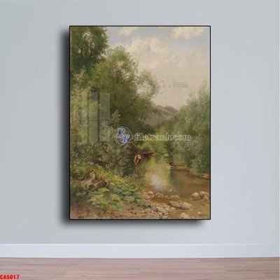 File in trần Tranh sơn dầu phong cảnh châu âu CA5017 (bản gốc 3D) sống động